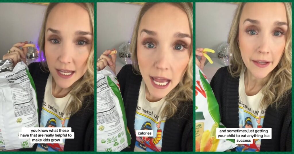 Dietitian mom on TikTok claps in shame for veggie straws